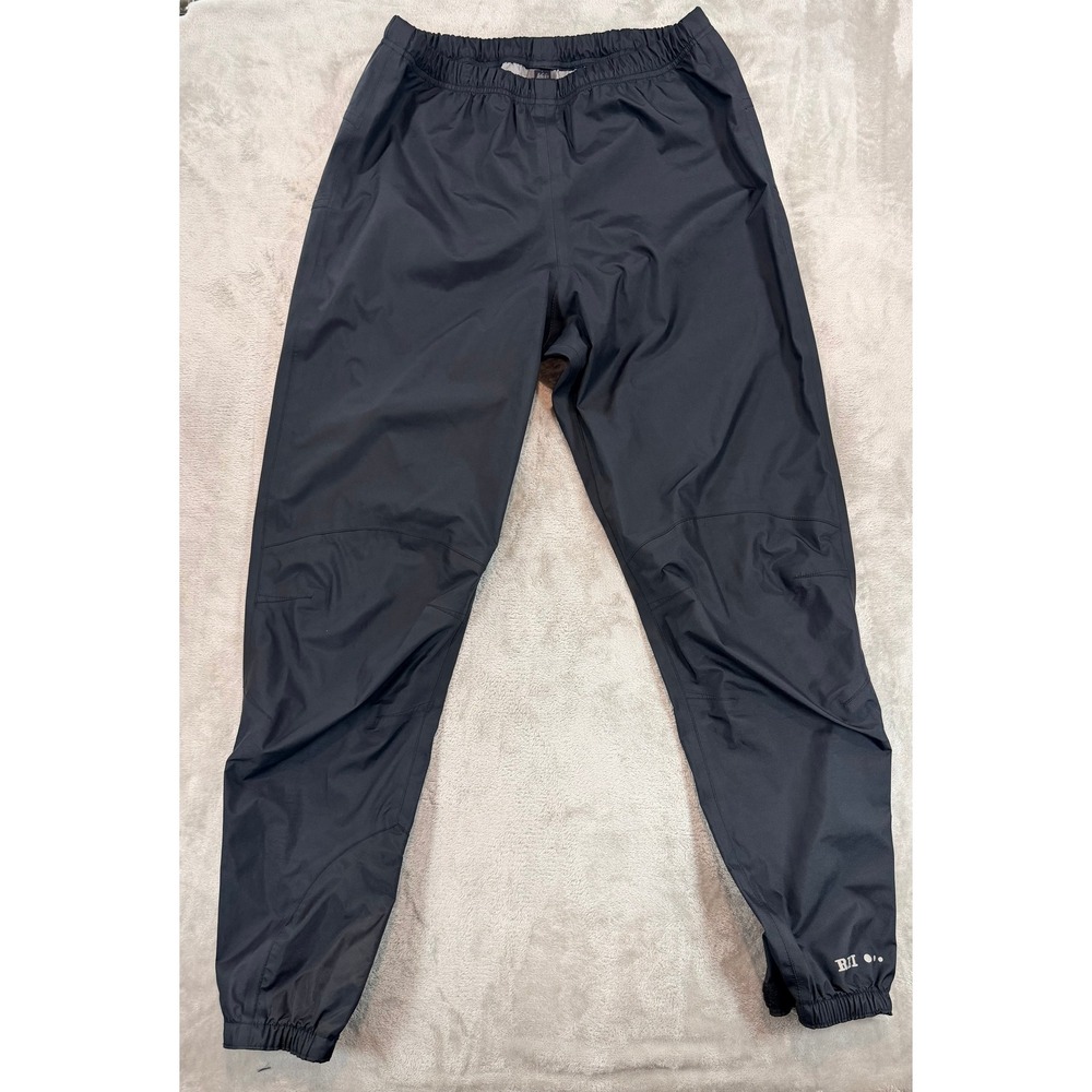 REI Co-op Mens Rain Pants Waterproof Elastic Waist Black Medium